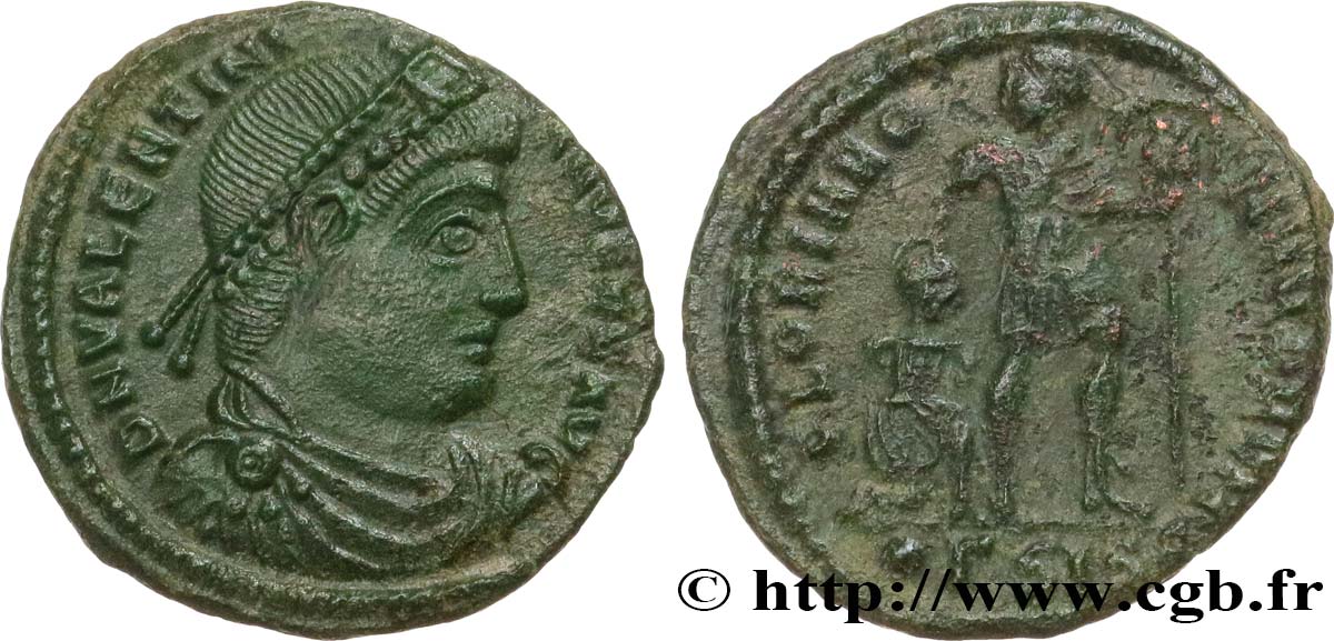 VALENTINIAN I Nummus, (PB, Æ 3) MS/AU