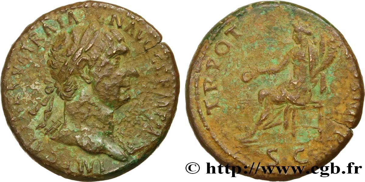 TRAJANUS Sesterce XF/VF