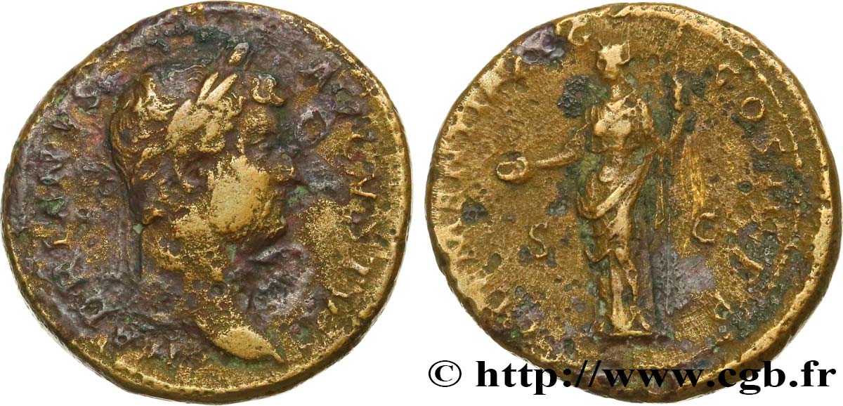 HADRIAN Dupondius VF