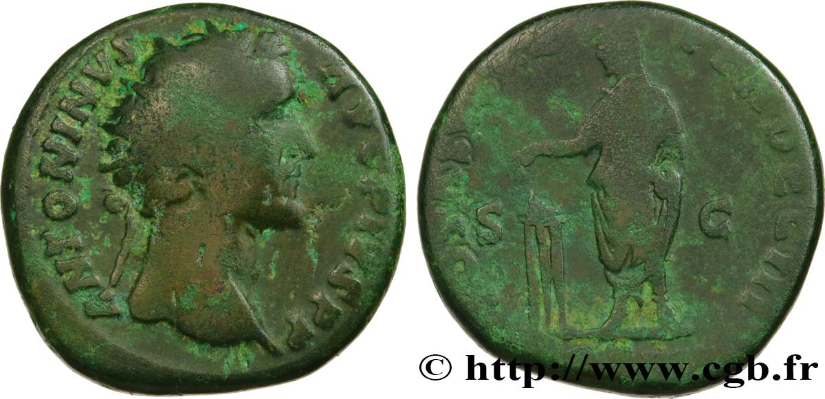 ANTONINUS PIUS Dupondius VF