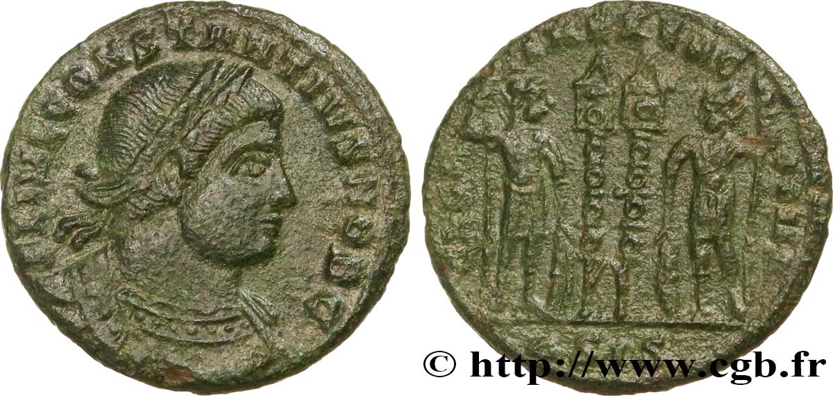 CONSTANCE II Centenionalis ou nummus TTB+