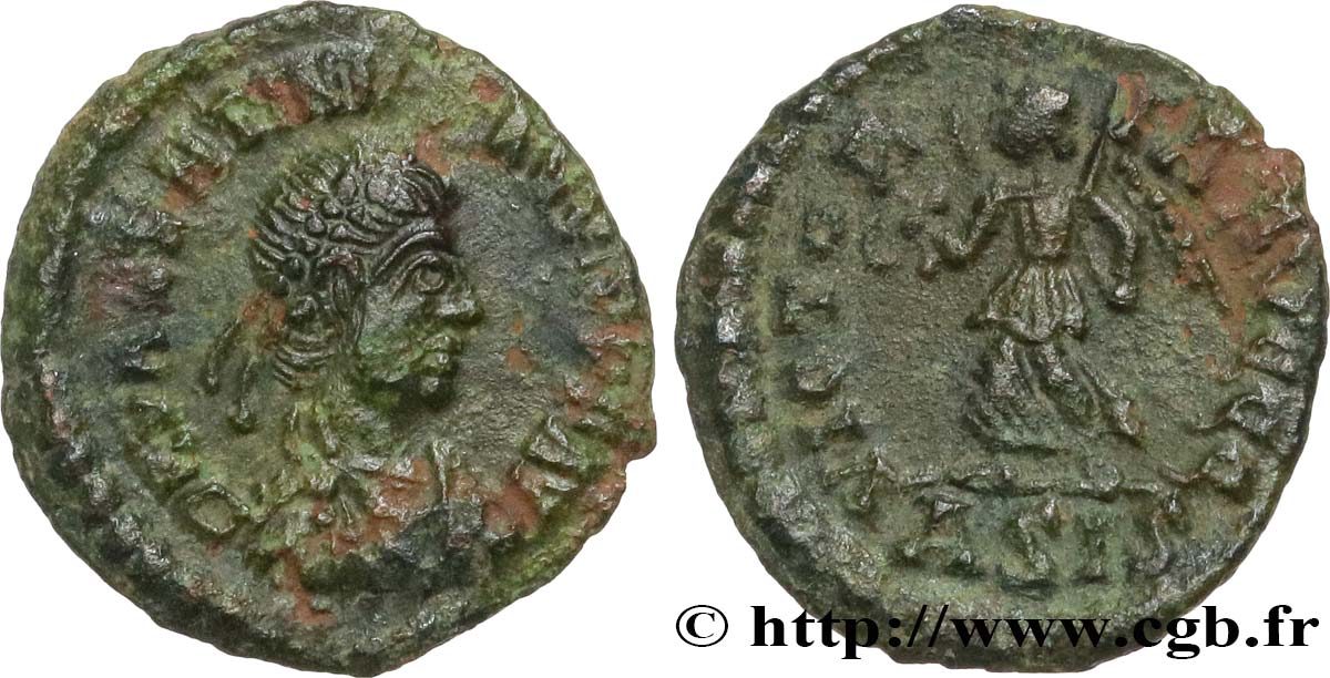 VALENTINIAN II Nummus, (PBQ, Æ 4) AU