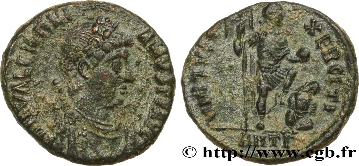 VALENTINIANUS II Maiorina pecunia, (MB, Æ 2) SS