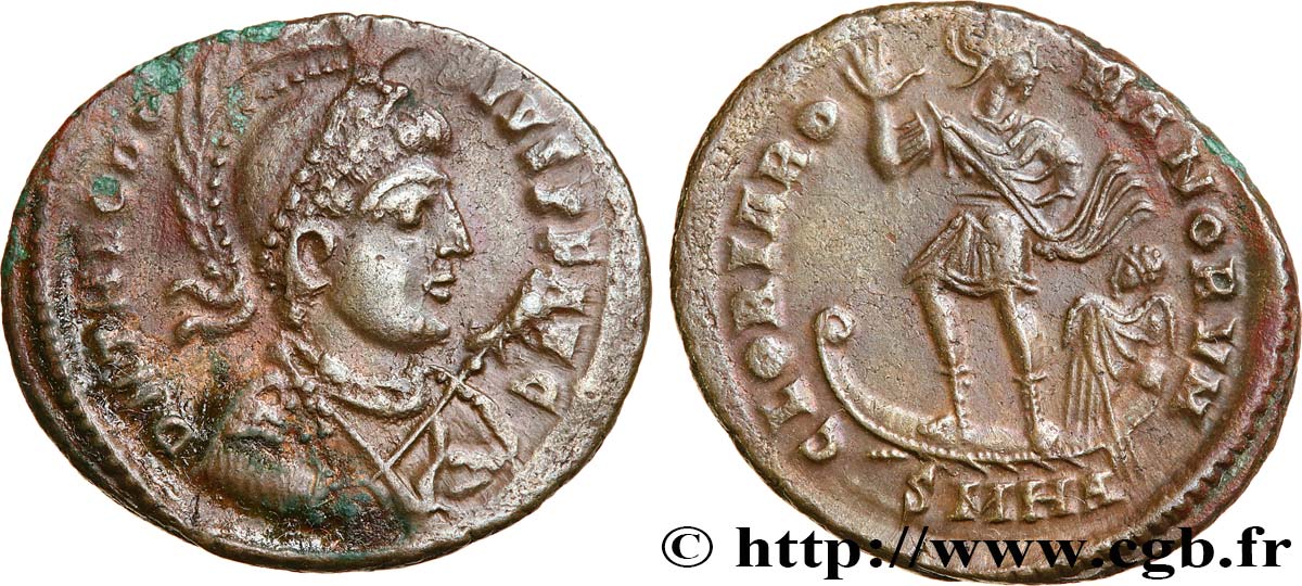 Theodosius I Maiorina Pecunia Mb Ae 2 Brm Roman Coins