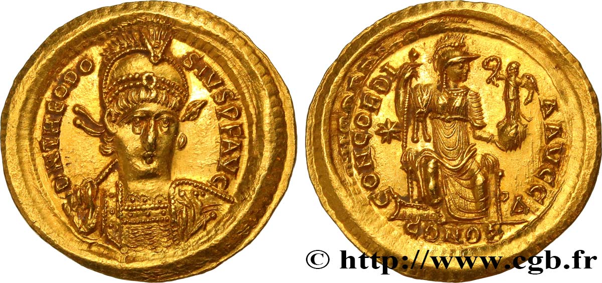 THEODOSIUS II Solidus MS