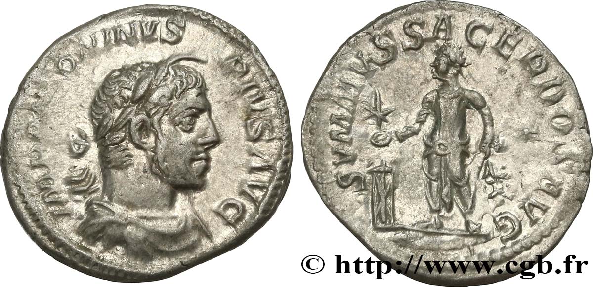 ELAGABALUS Denier XF