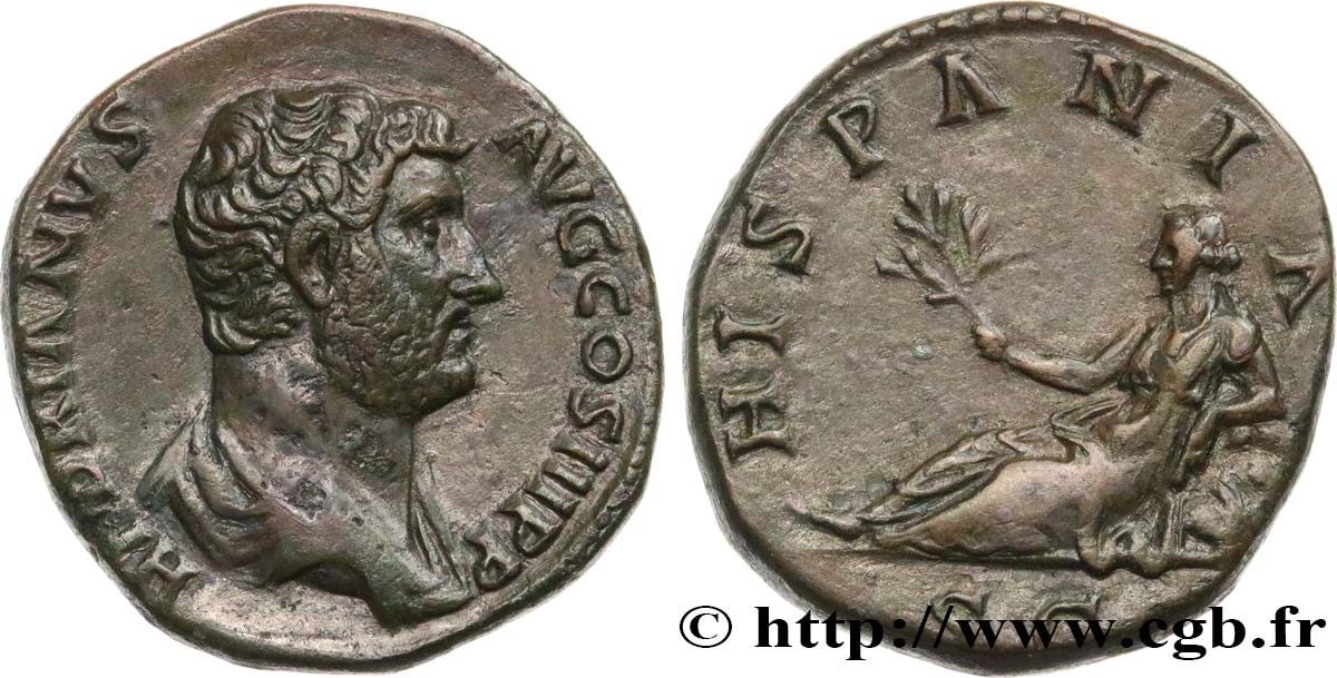 ADRIANO Moyen bronze, dupondius q.SPL/BB