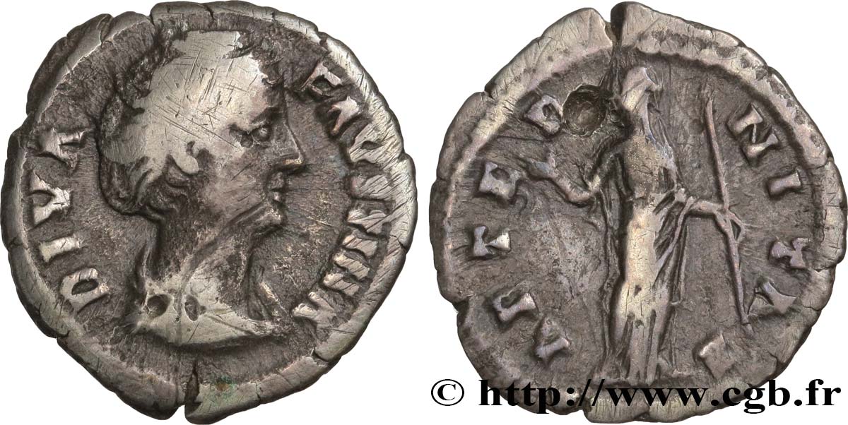 FAUSTINA MOTHER Denier VF