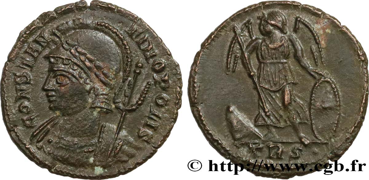 CONSTANTINOPLE Centenionalis ou nummus TTB+