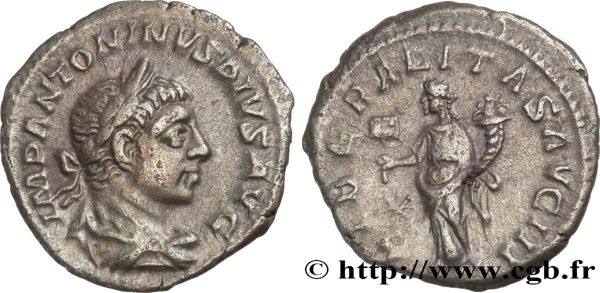 ELAGABALUS Denier SS/fSS