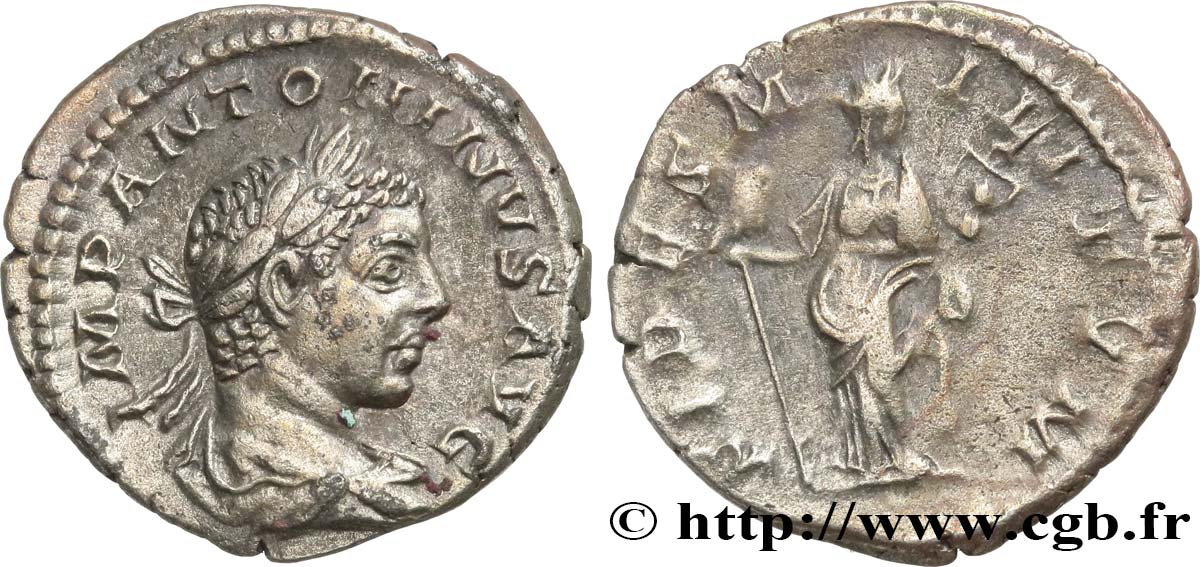 ELAGABALUS Denier XF/VF