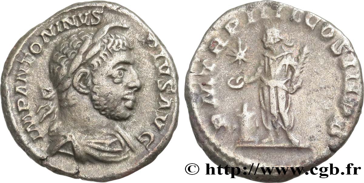 ELAGABALUS Denier XF