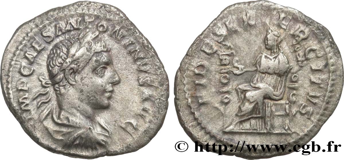 ELAGABALUS Denier VF