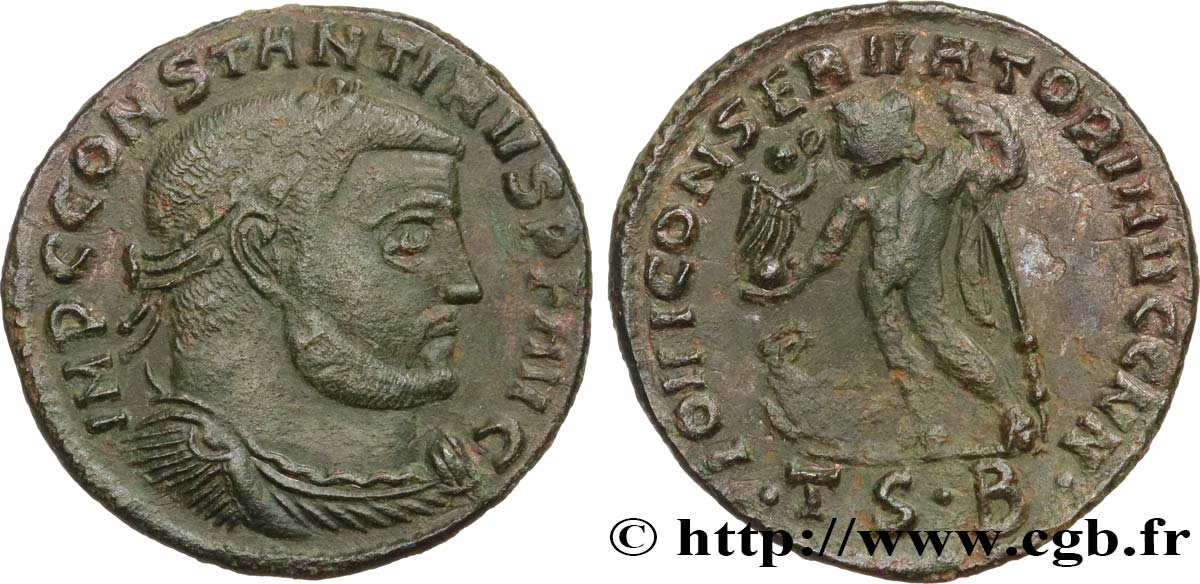 CONSTANTINO I EL MAGNO Follis ou nummus MBC+