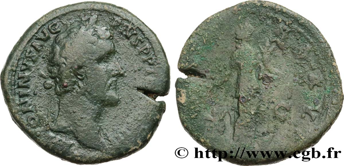 ANTONIN LE PIEUX Sesterce TB+/B