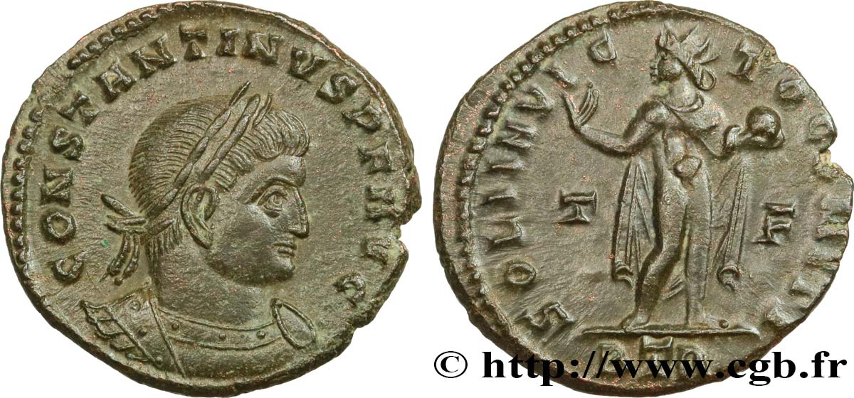 CONSTANTINO I EL MAGNO Follis ou nummus MBC+