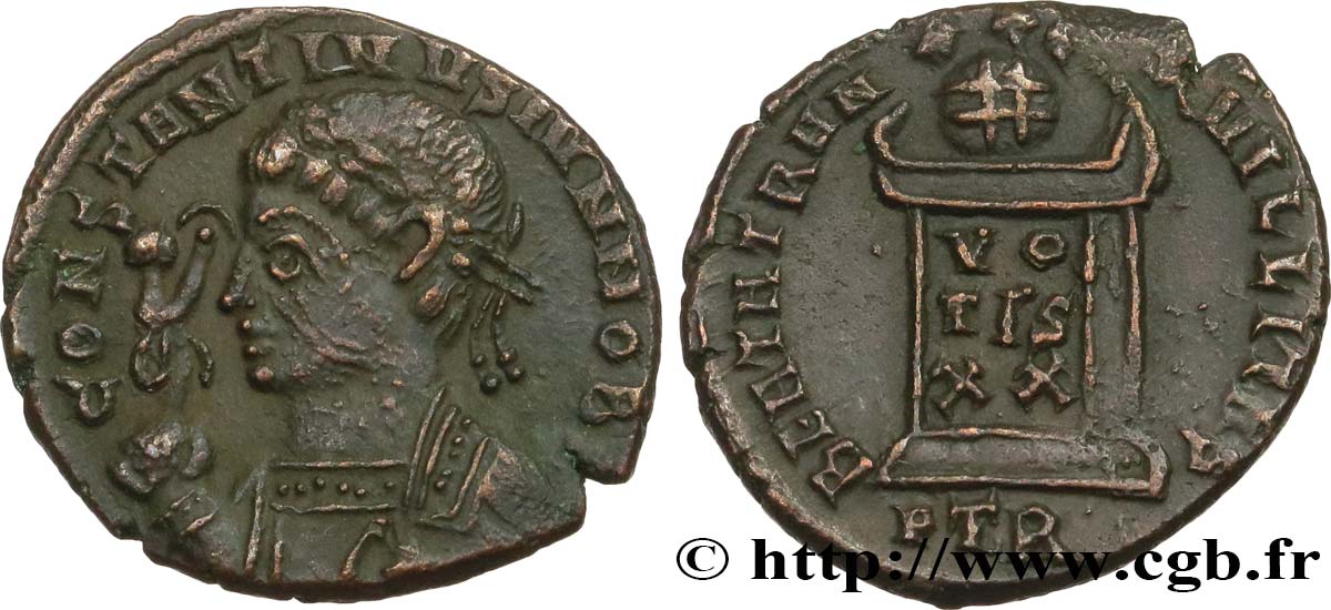 COSTANTINO II Centenionalis ou nummus MS