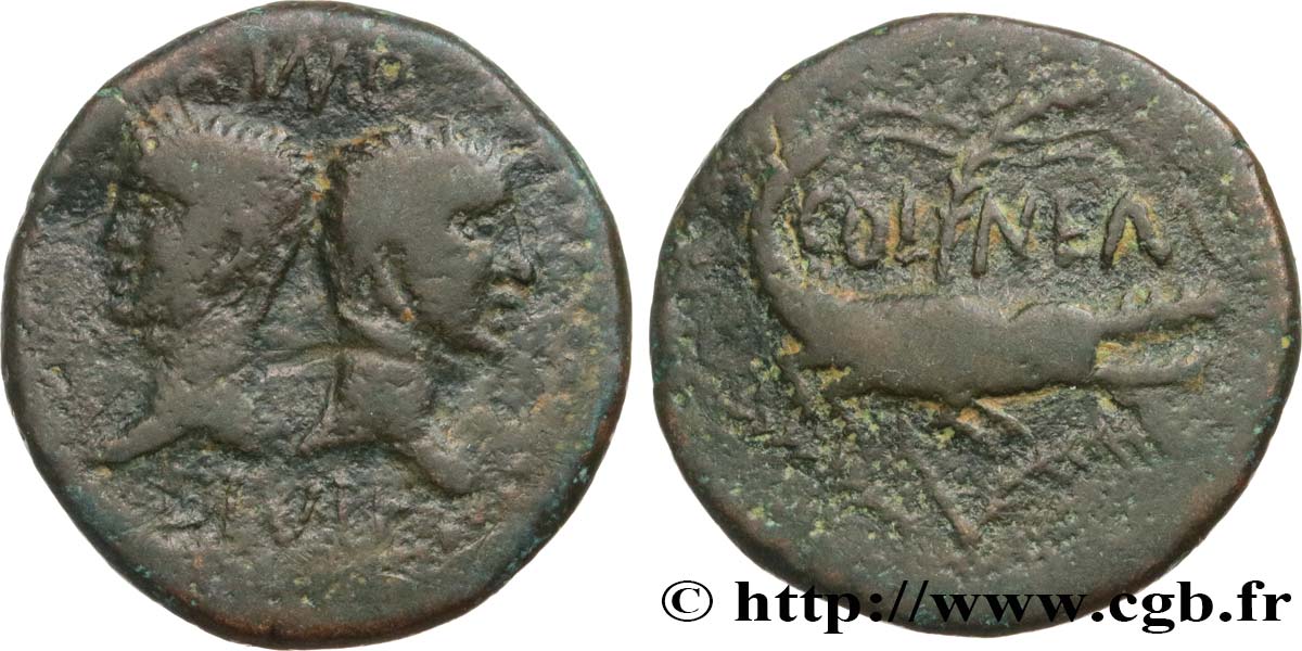 AUGUSTUS and AGRIPPA Dupondius VF