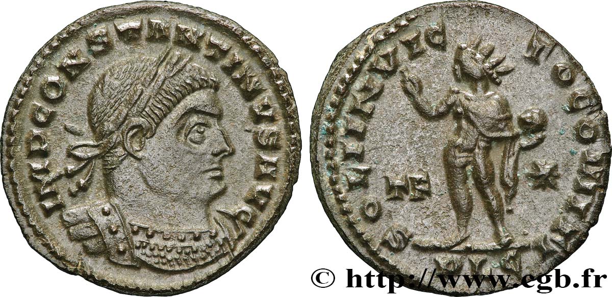 CONSTANTINE I THE GREAT Follis ou nummus AU/AU