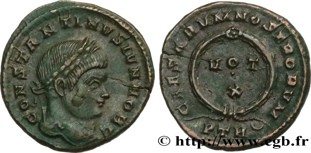 CONSTANTINO II Centenionalis ou nummus MBC+