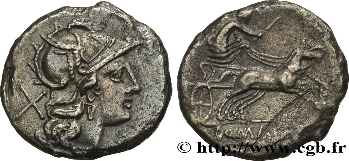 ROMAN REPUBLIC - ANONYMOUS Denier VF