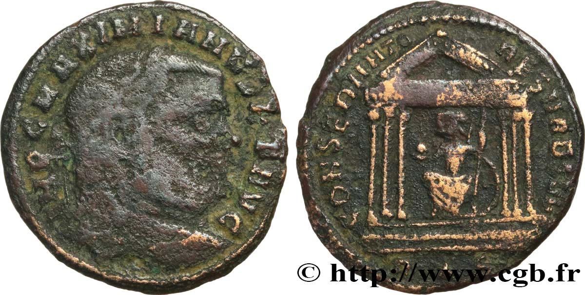 MAXIMIEN HERCULE Follis ou nummus B+/TB