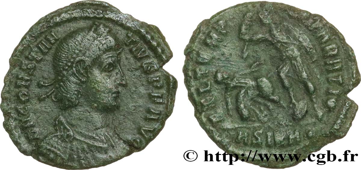 CONSTANTIUS II Maiorina réduite, (PB, Æ 3) SS