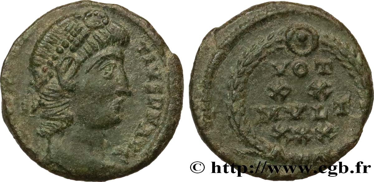 CONSTANTIUS II Nummus (PBQ, Æ 4) VZ