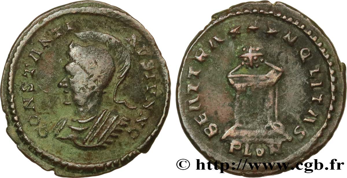 CONSTANTIN II Centenionalis ou nummus TTB