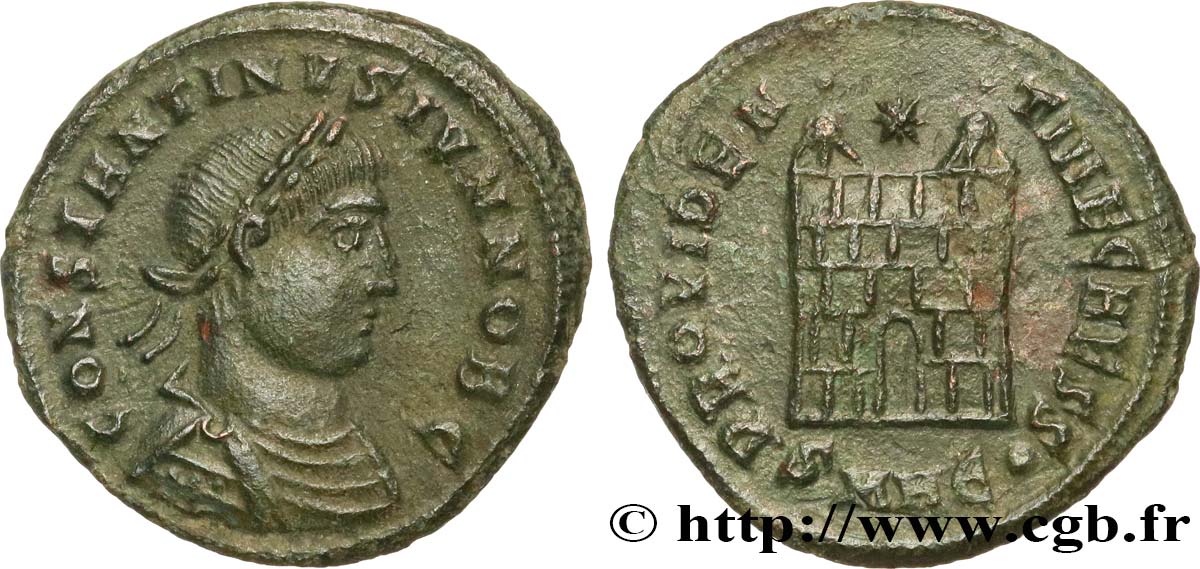 CONSTANTIN II Centenionalis ou nummus TTB+