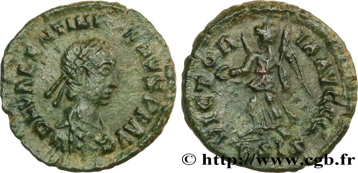 VALENTINIAN II Nummus, (PBQ, Æ 4) AU