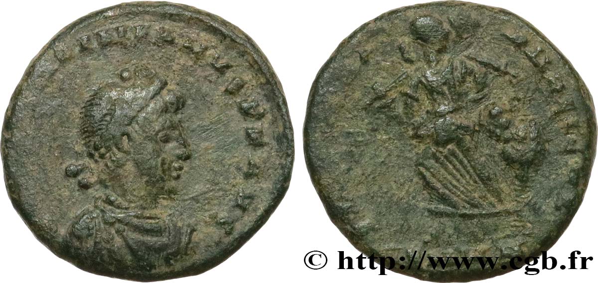 VALENTINIANUS II Nummus, (PBQ, Æ 4) SS