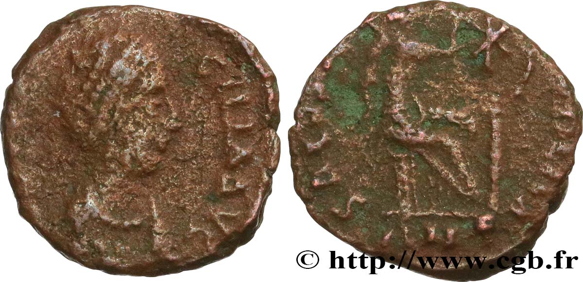 AELIA FLACCILLA Nummus, (PBQ Æ 4) VF