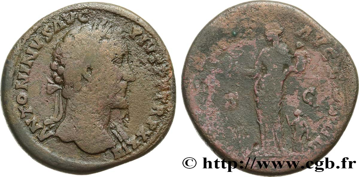 ANTONINUS PIUS Sesterce VF