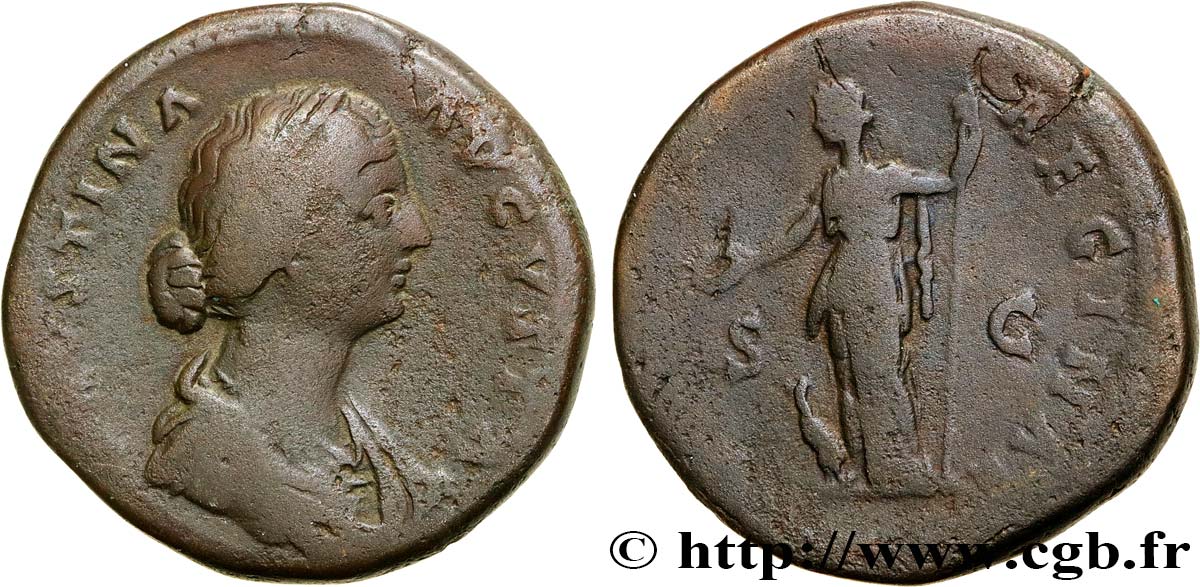 FAUSTINE JEUNE Sesterce TB
