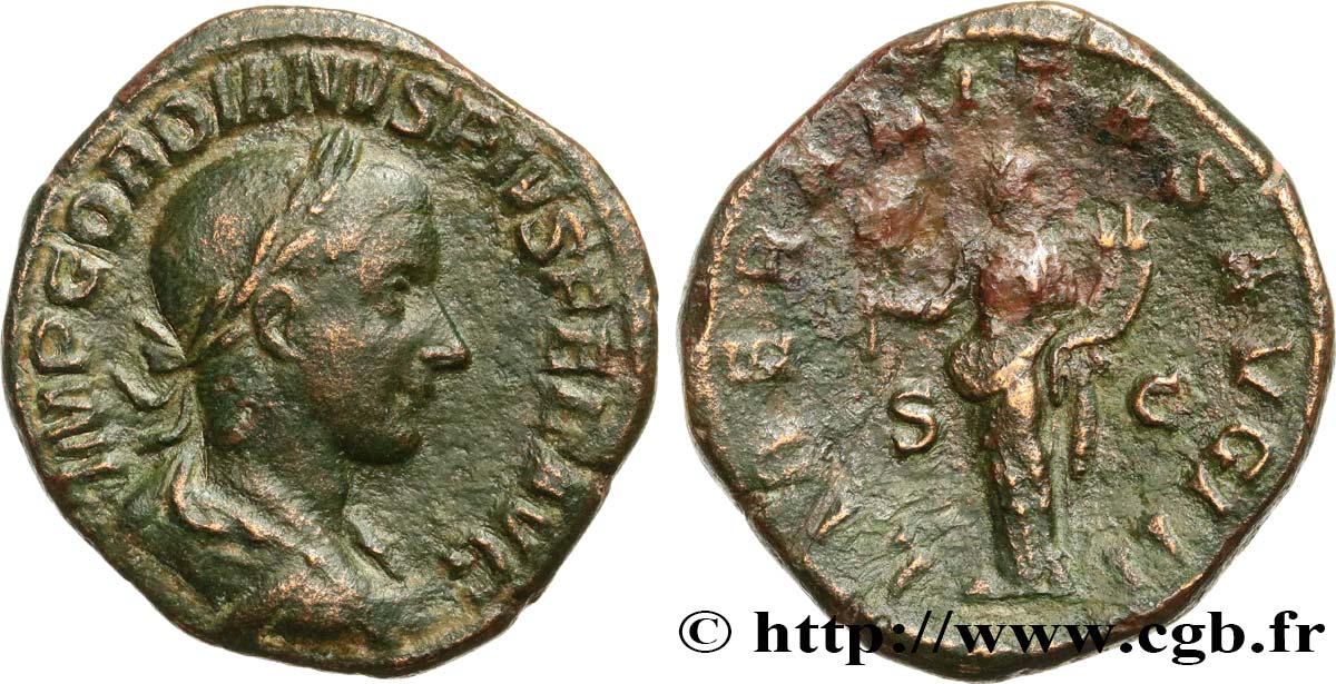 GORDIANUS III Sesterce SS/fSS