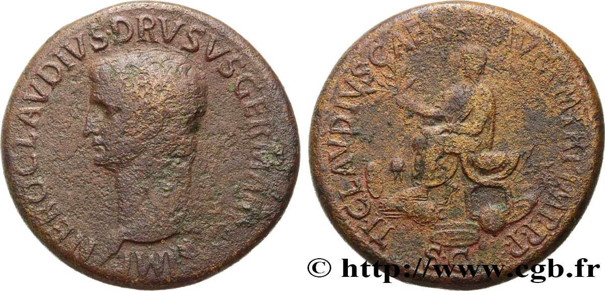 NÉRON DRUSUS Sesterce TB+