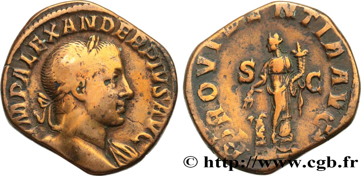 ALEXANDRE SÉVÈRE Sesterce TB+/TTB