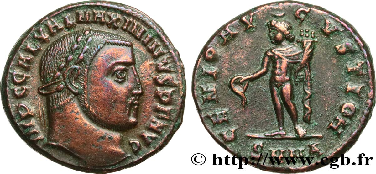 MAXIMIN II DAIA Follis ou nummus TTB+