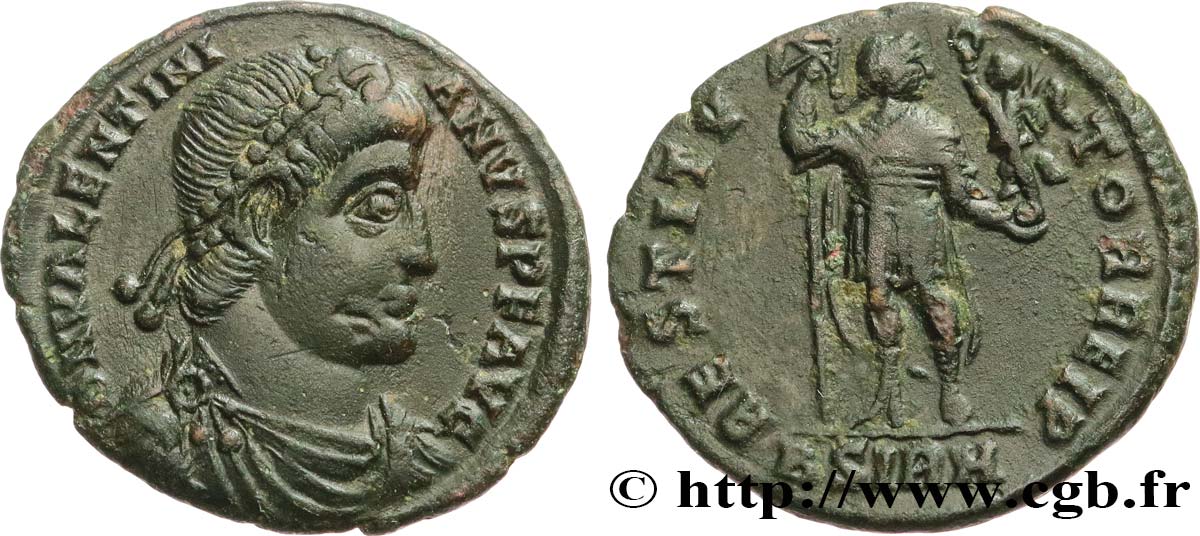 VALENTINIEN Ier  Demi-maiorina, (PB, Æ 3) SUP/TTB+