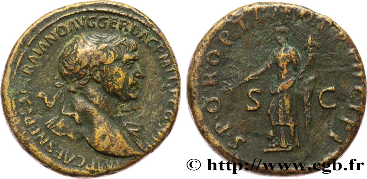 TRAJANUS Sesterce XF/VF