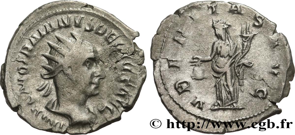 TRAJAN DÈCE Antoninien TB+