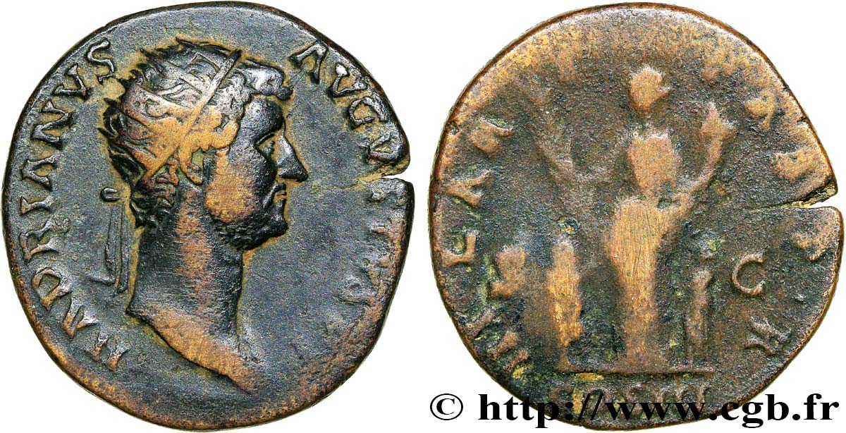 HADRIAN Dupondius XF/VF