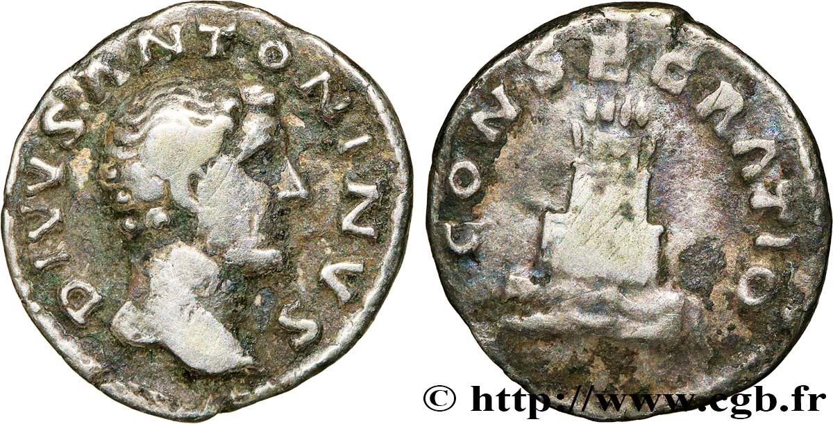 DIVUS ANTONINUS Denier VF