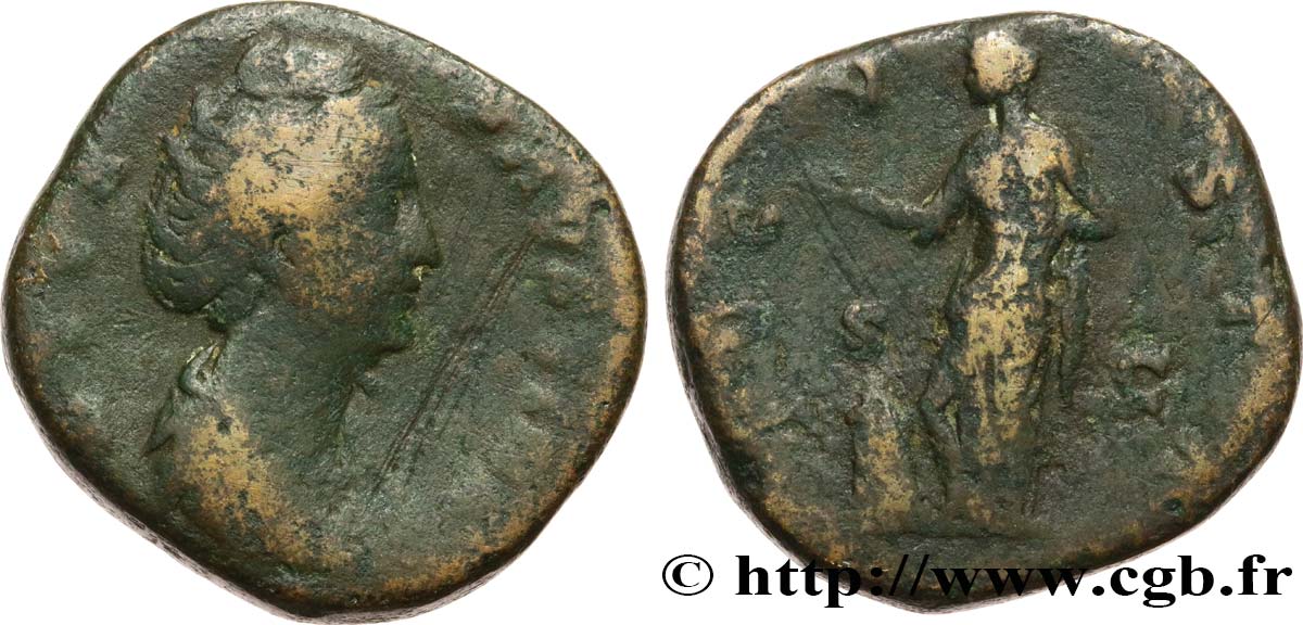 FAUSTINE MÈRE Sesterce TB