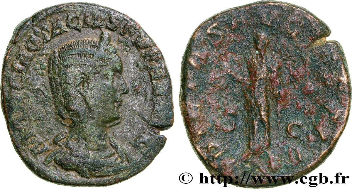 OTACILIA SEVERA Sesterce TB+/TB