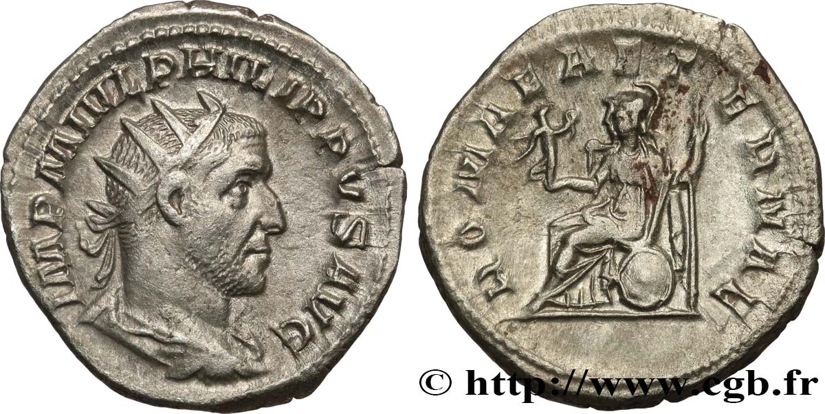 PHILIPPE Ier L ARABE Antoninien TTB+/TTB