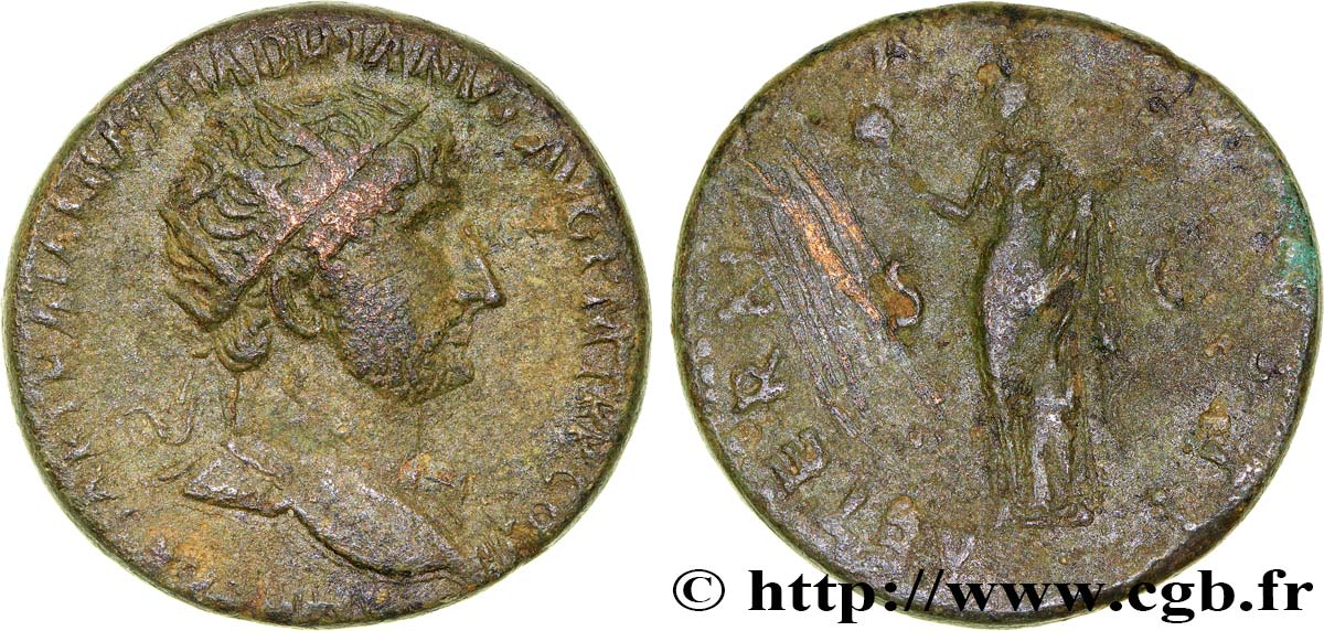 HADRIAN Dupondius VF/VF