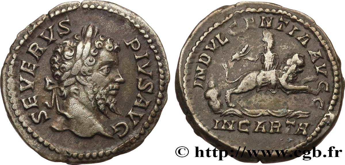 SEPTIMIUS SEVERUS Denier AU/XF