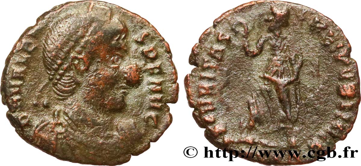 VALENS Nummus, (PB, Æ 3) TB+